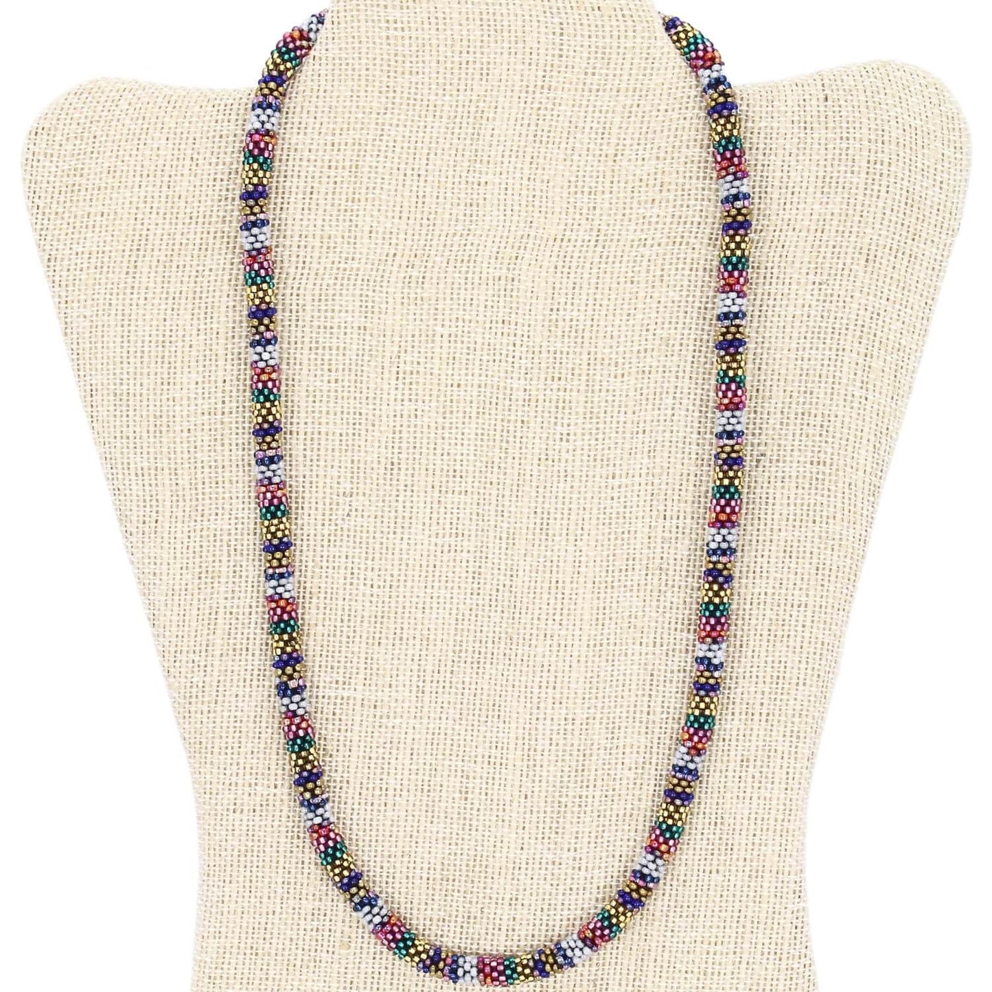 Bejeweled Obsession 24" Single-Layer Necklace - LOTUS SKY Nepal Bracelets