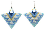 Blue Punch Triangle Earrings - LOTUS SKY Nepal Bracelets