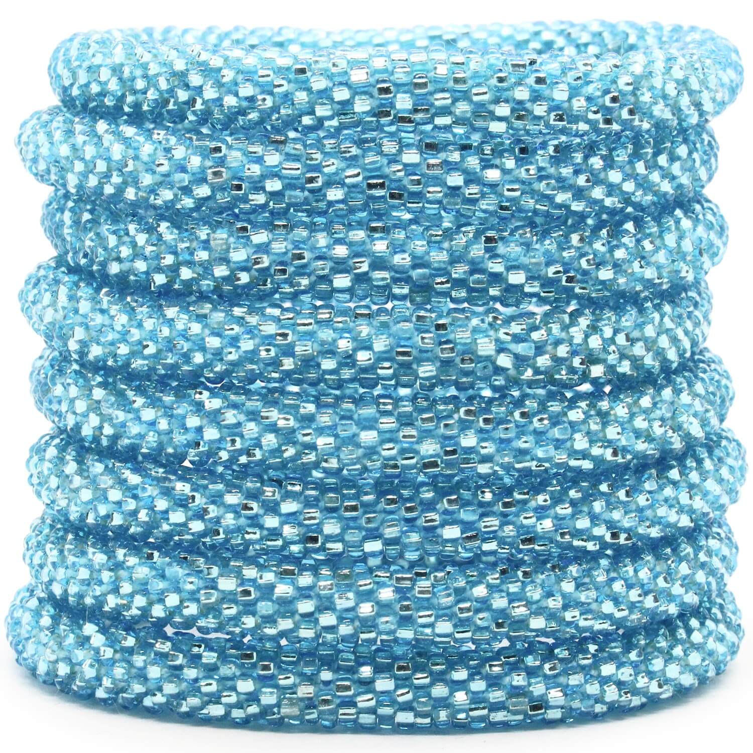 Bright Cerulean Solid - LOTUS SKY Nepal Bracelets