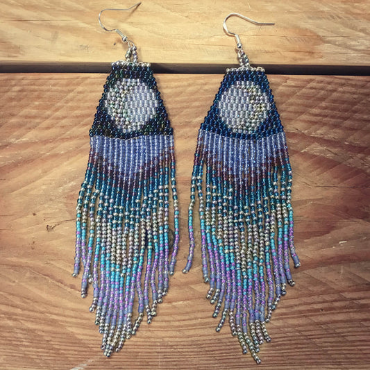 Crescent Moon Rising Earrings - LOTUS SKY Nepal Bracelets