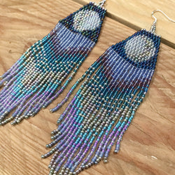 Crescent Moon Rising Earrings - LOTUS SKY Nepal Bracelets