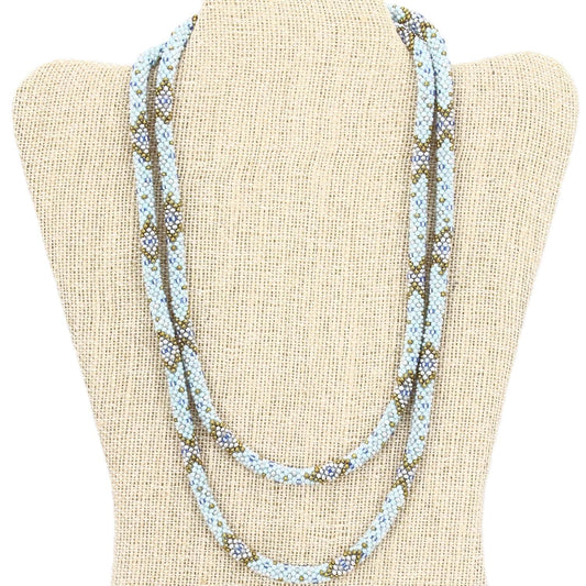 Crystal Shimmery Worlds 44" "Bolo Tie" Necklace