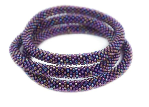 Dark Peacock Purple Solid - LOTUS SKY Nepal Bracelets