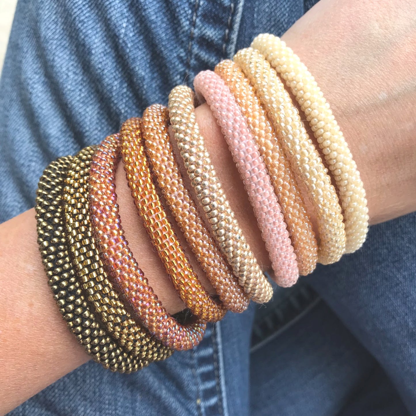 BLACK FRIDAY Golden Desert SOLIDS Grab Bag - 10 Assorted Bracelets - LOTUS SKY Nepal Bracelets