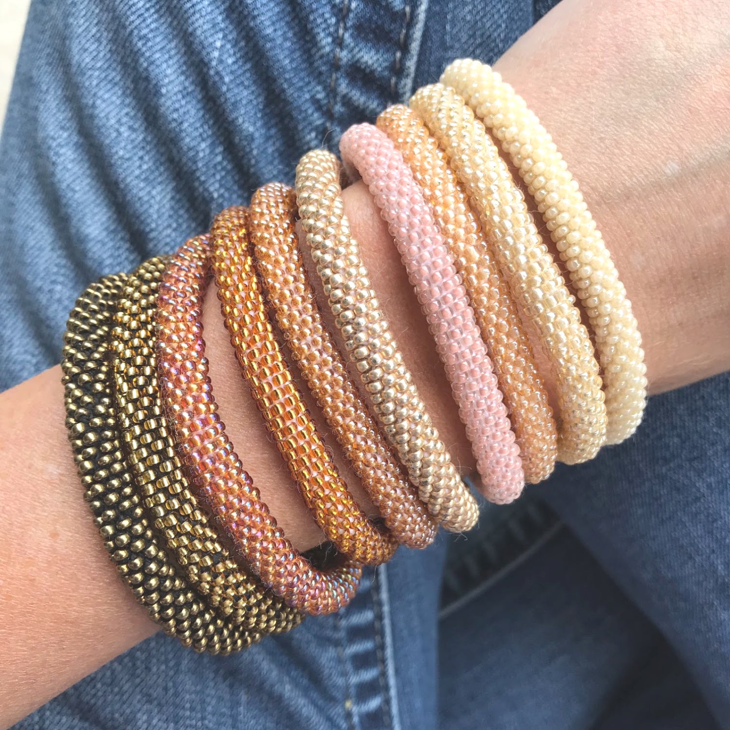 BLACK FRIDAY Golden Desert SOLIDS Grab Bag - 10 Assorted Bracelets - LOTUS SKY Nepal Bracelets