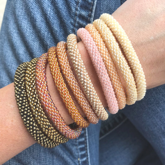 BLACK FRIDAY Golden Desert SOLIDS Grab Bag - 10 Assorted Bracelets - LOTUS SKY Nepal Bracelets