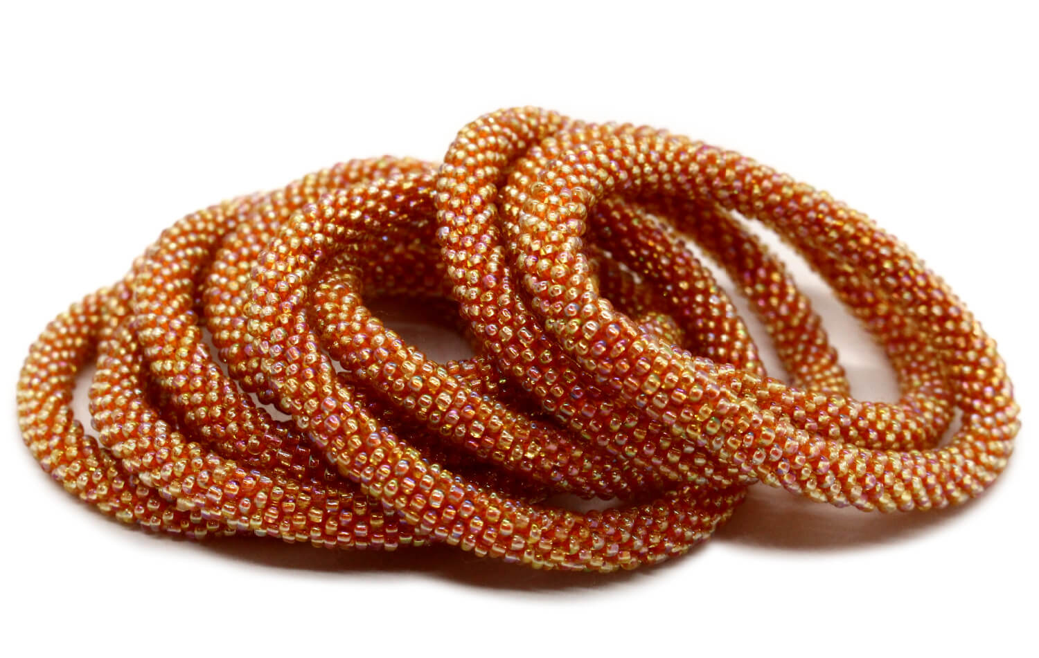 Honey Orange Solid - LOTUS SKY Nepal Bracelets