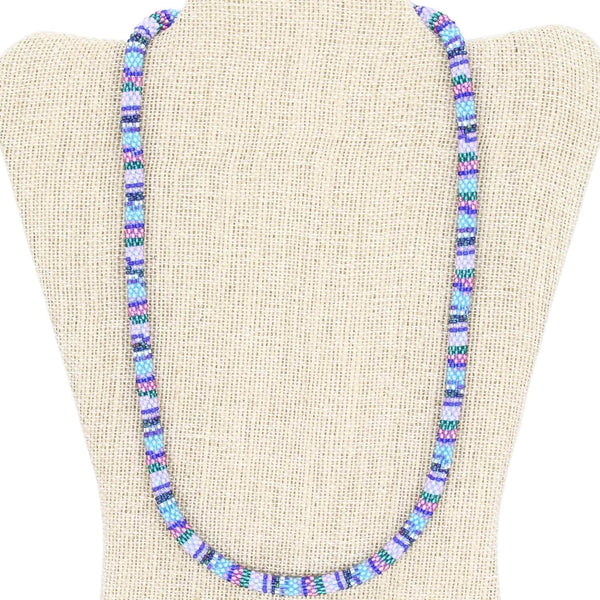 Hydrographic Textile 24" Single-Layer Necklace - LOTUS SKY Nepal Bracelets