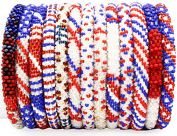 Patriotic Plaid - LOTUS SKY Nepal Bracelets