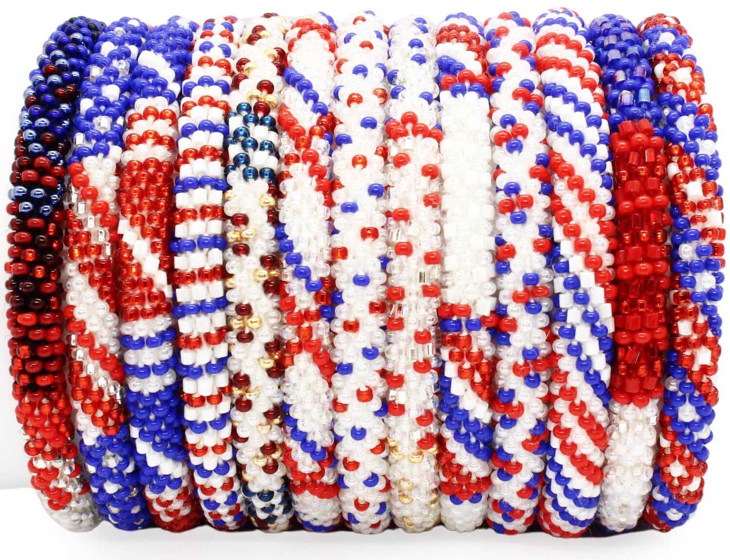 Patriotic Polka Dots - LOTUS SKY Nepal Bracelets