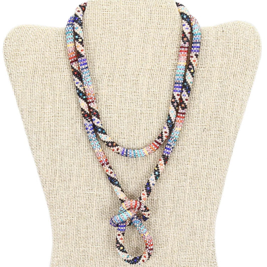 Give Her a Chance 42" Double Wrapper Necklace - LOTUS SKY Nepal Bracelets