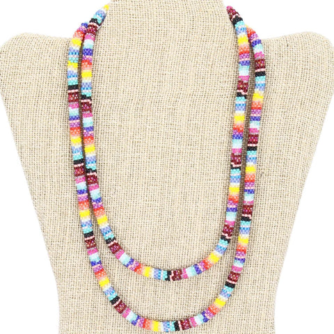 Mexican Textiles 42" Double Wrapper Necklace