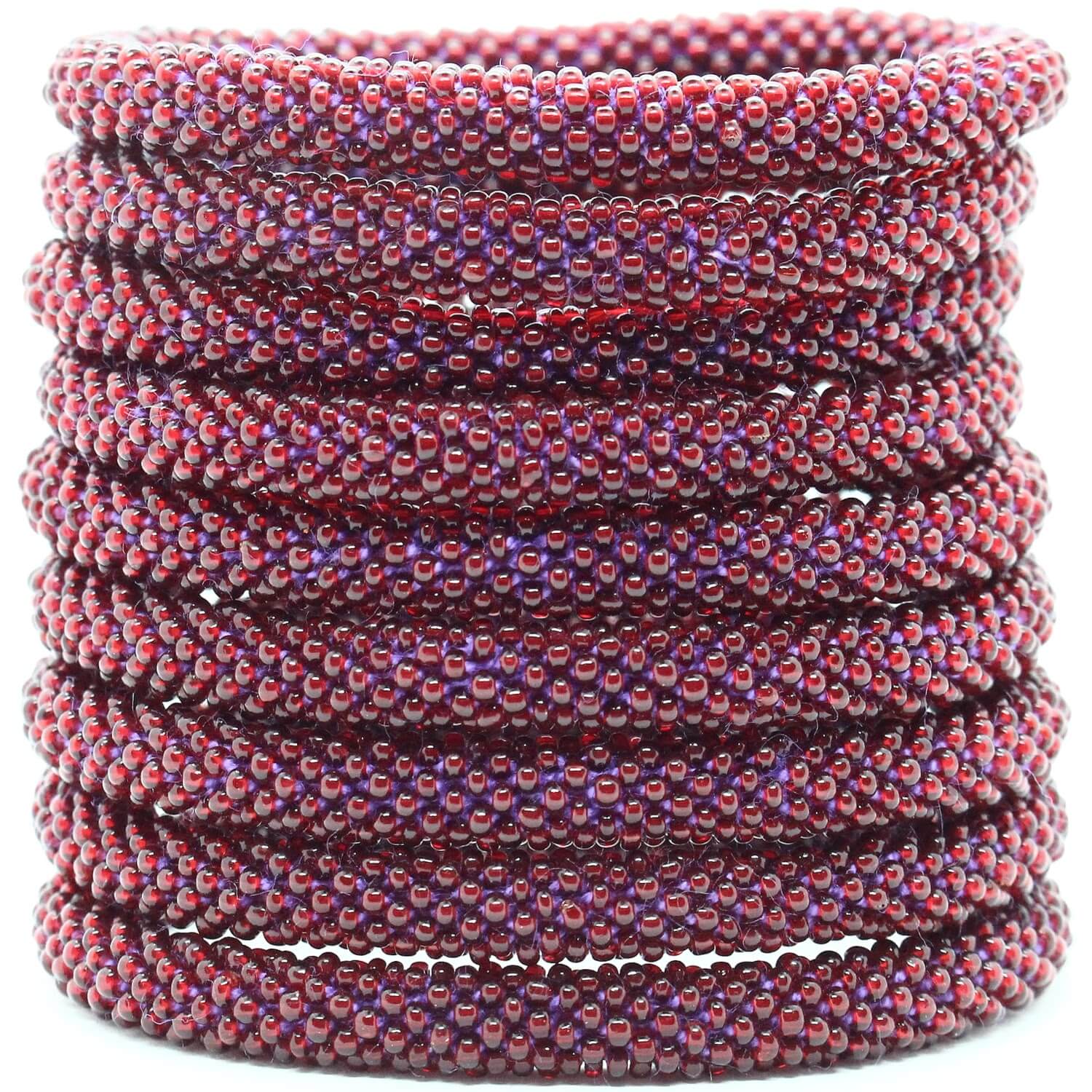 Dark Wine Solid - LOTUS SKY Nepal Bracelets