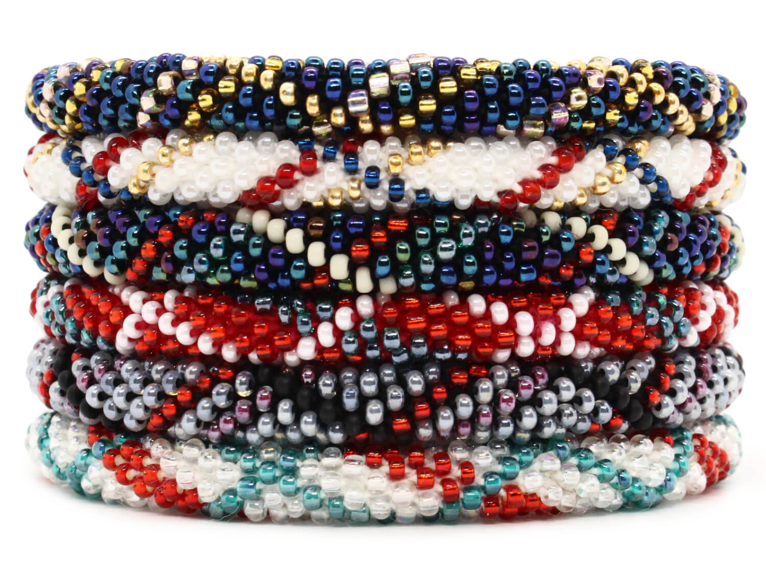 Winter Sky Plaid - LOTUS SKY Nepal Bracelets