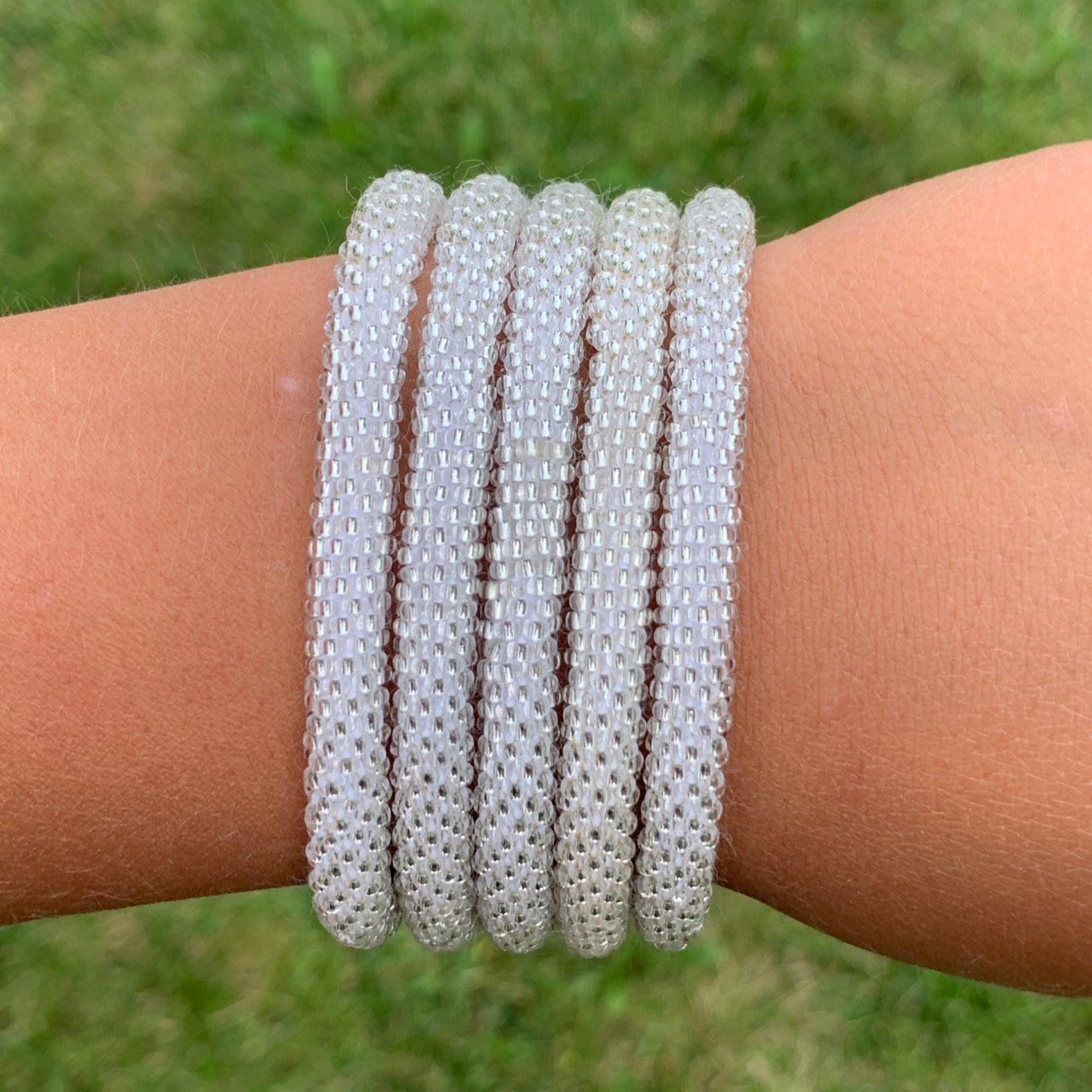 Snowflake Silver Solid - need to find this? - LOTUS SKY Nepal Bracelets