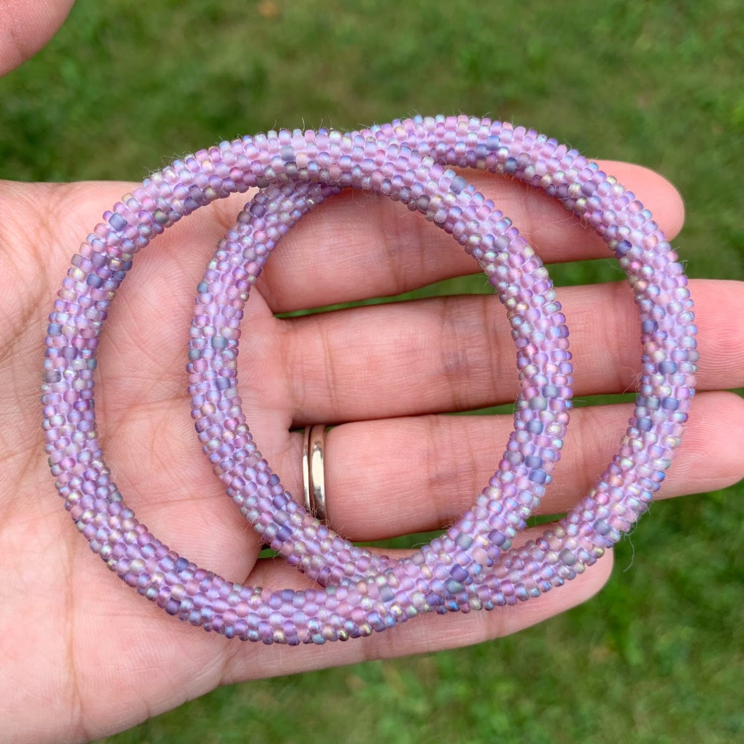 Glazed Rustic Purple Solid - LOTUS SKY Nepal Bracelets