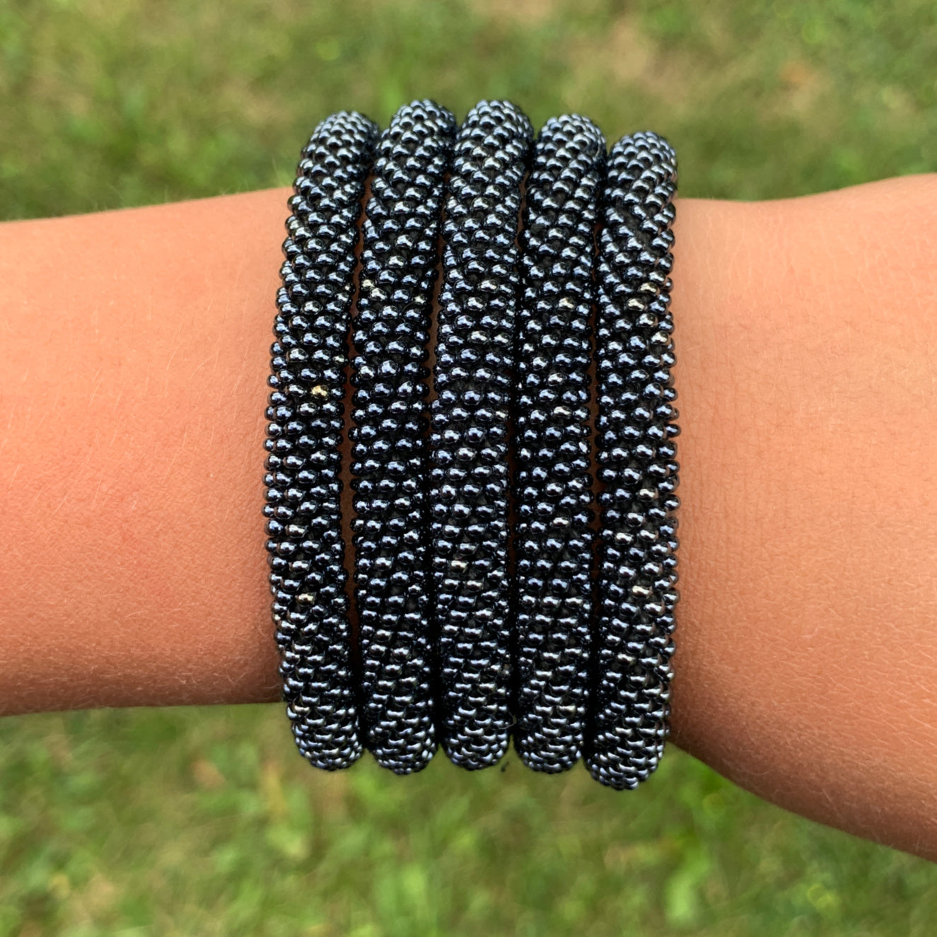 Gunmetal Solid - LOTUS SKY Nepal Bracelets