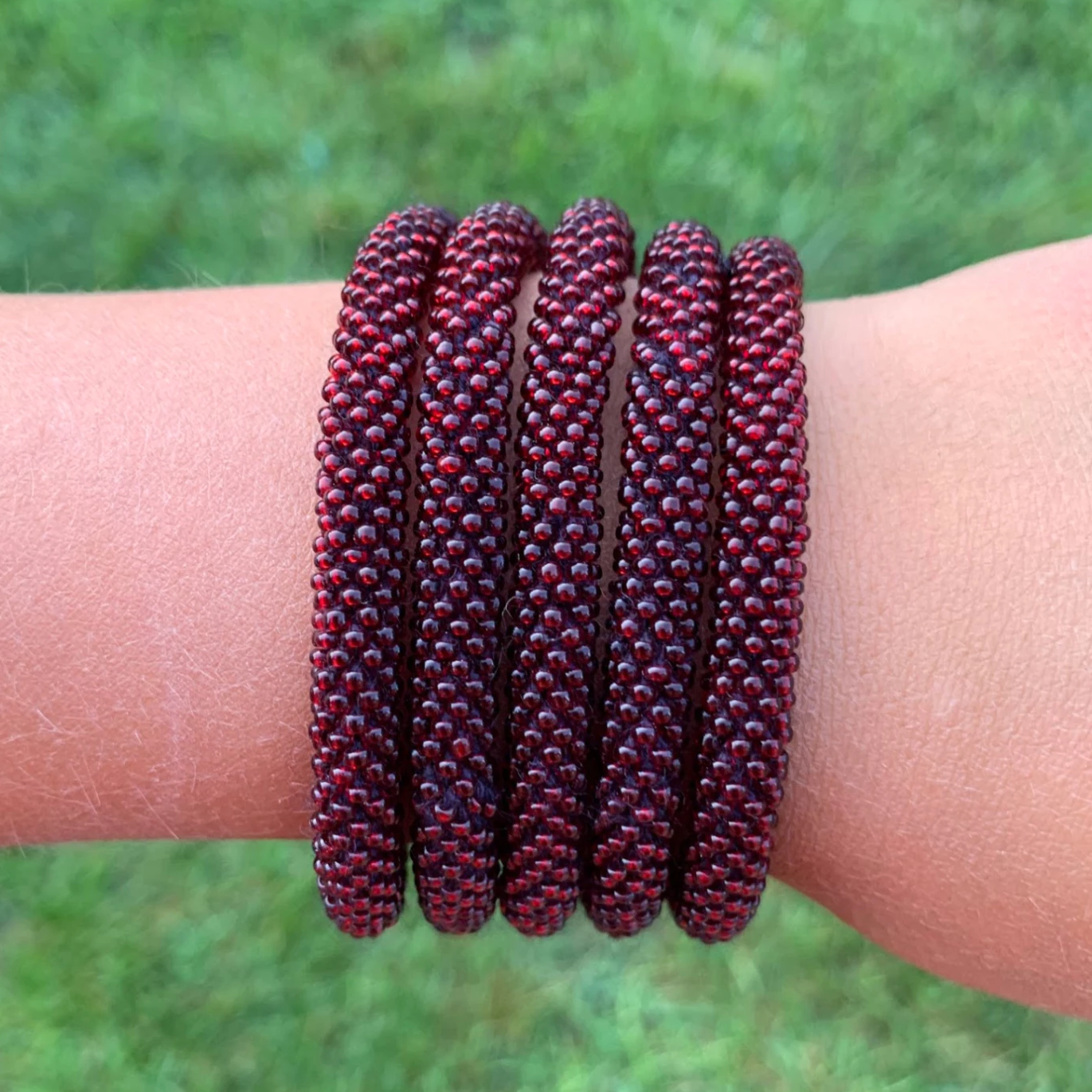 Dark Wine Solid - LOTUS SKY Nepal Bracelets