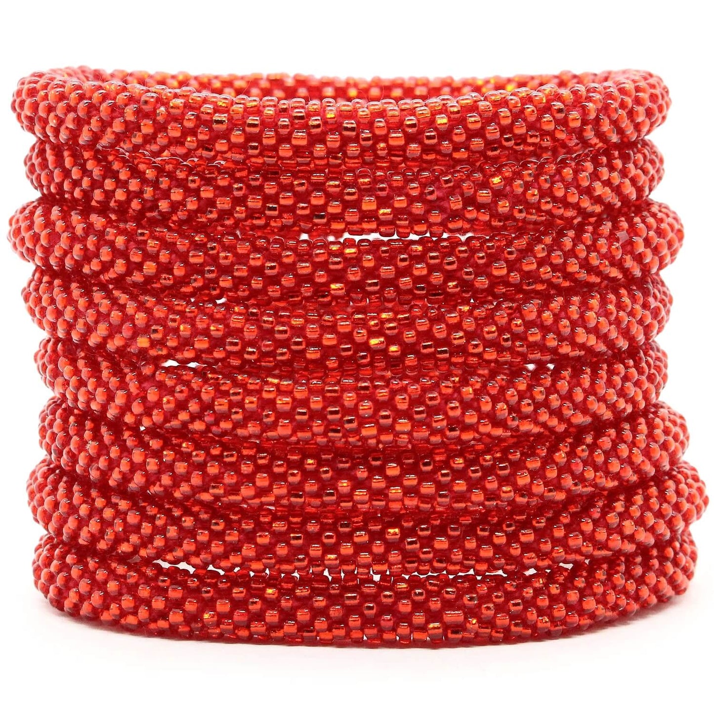 Shiny Scarlet Solid - LOTUS SKY Nepal Bracelets