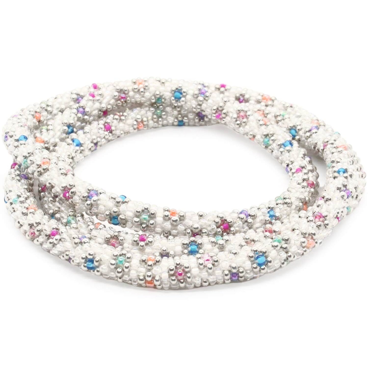 It's Snowing Flower Flakes 24" OR 28" Single-Layer Necklace - LOTUS SKY Nepal Bracelets