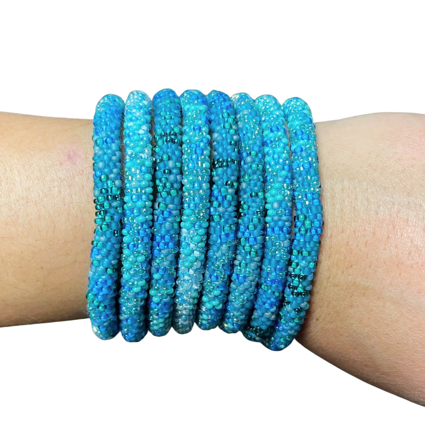 Mermaid Scales Teal Ombré - LOTUS SKY Nepal Bracelets