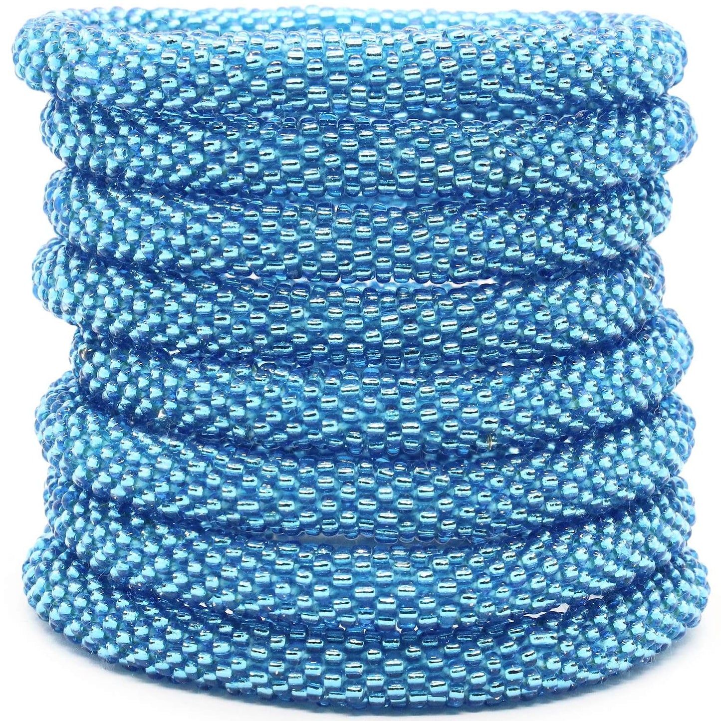 Mermaid Blue Solid - this was in a solids bag that went "missing" from Nov 18 cargo. Have the rest? - LOTUS SKY Nepal Bracelets