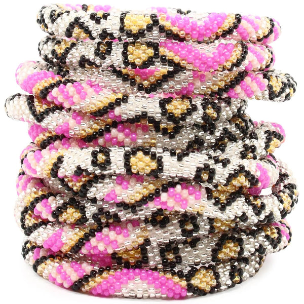 Bubblegum Leopard - LOTUS SKY Nepal Bracelets