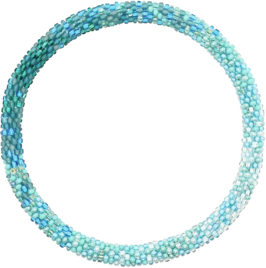 Mermaid Scales Teal Ombré Anklet - LOTUS SKY Nepal Bracelets