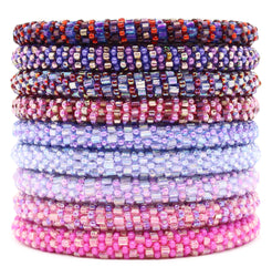 Iridescent Purple Lace Semisolid - LARGE & EXTENDED ONLY! - LOTUS SKY Nepal Bracelets