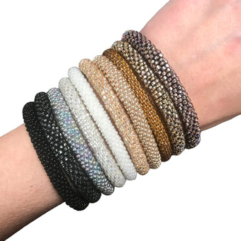 Assorted Metallic/Neutral SOLIDS - 6 bracelet sets