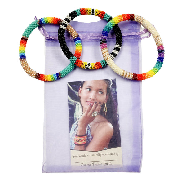 Medium Organza Pouch - LOTUS SKY Nepal Bracelets