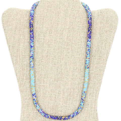 Mermaid Scales Blue 24" Single-Layer Necklace