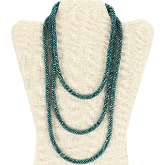 Emerald Semisolid 63" Triple-Wrapper Necklace