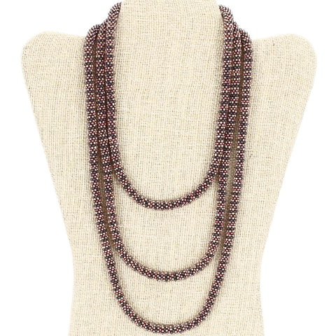 Ethereal Beauty Textile 24" Single-Layer Necklace