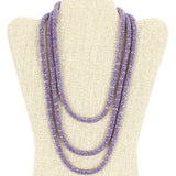 Dark Orchid Semisolid 63" Triple-Wrapper Necklace - LOTUS SKY Nepal Bracelets