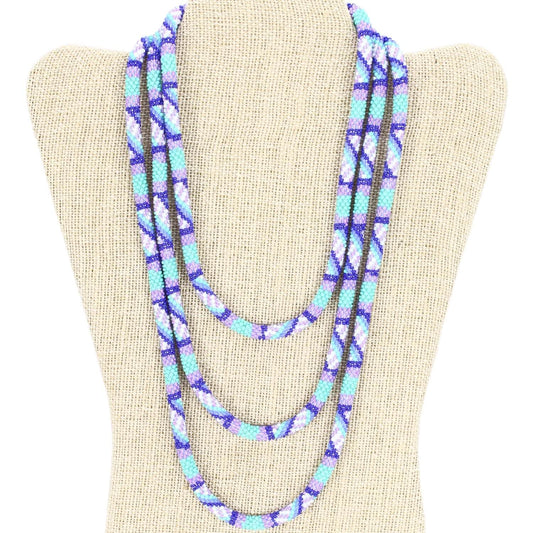 Aura 63" Triple-Wrapper Necklace - LOTUS SKY Nepal Bracelets