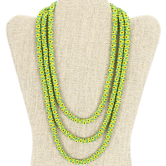 Classic Sunflower 63" Triple-Wrapper Necklace - LOTUS SKY Nepal Bracelets