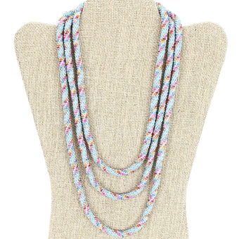 Rainbow in a Waterfall 63" Triple-Wrapper Necklace