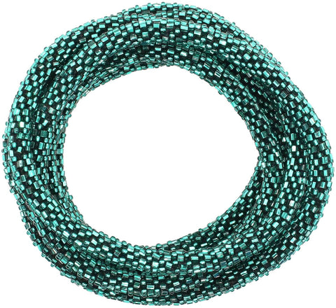 Emerald Semisolid 63" Triple-Wrapper Necklace