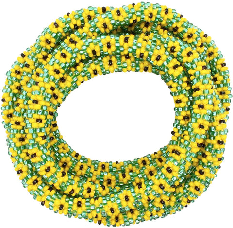 Classic Sunflower 63" Triple-Wrapper Necklace
