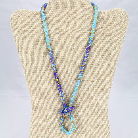 Mermaid Scales Blue - 28" "More Length" Single-Layer Necklace