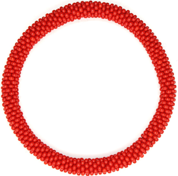 Bright Red Solid - LOTUS SKY Nepal Bracelets