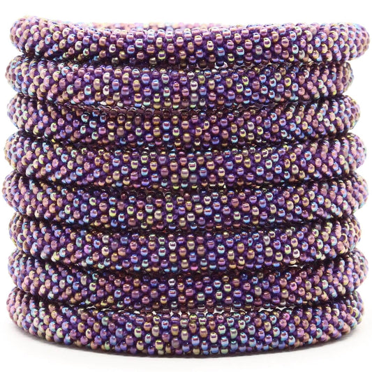 Iridescent Eggplant Solid - LOTUS SKY Nepal Bracelets