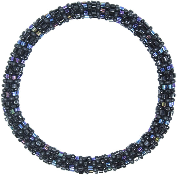 Iridescent & Matte Black Semisolid - LOTUS SKY Nepal Bracelets