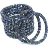 Iridescent & Matte Black Semisolid - LOTUS SKY Nepal Bracelets