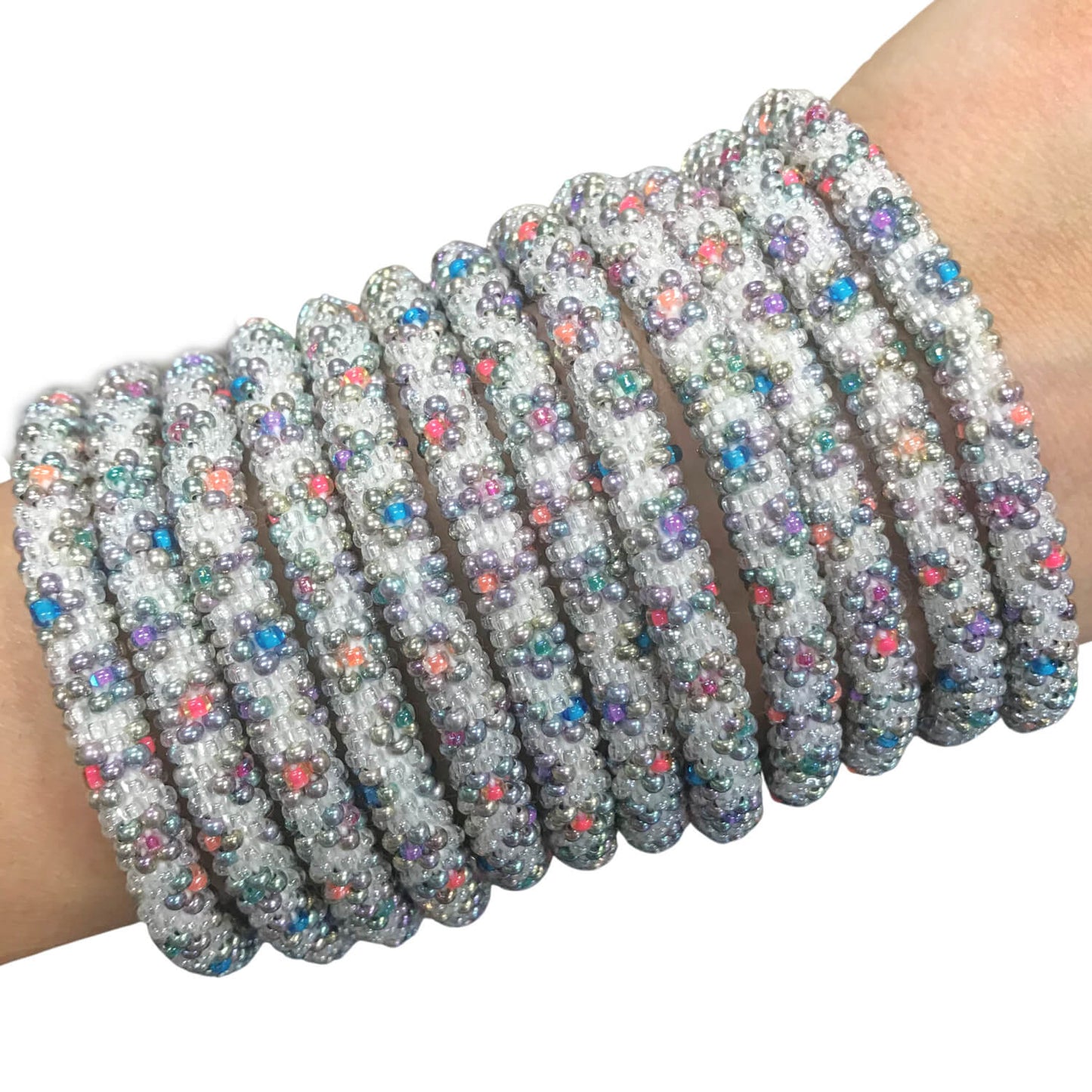 It's Snowing Flower-Flakes - LARGE ONLY! - LOTUS SKY Nepal Bracelets