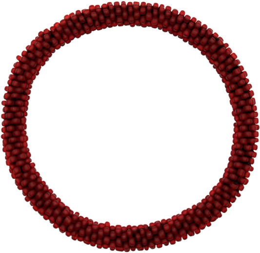 Matte Dark Red Solid - LOTUS SKY Nepal Bracelets