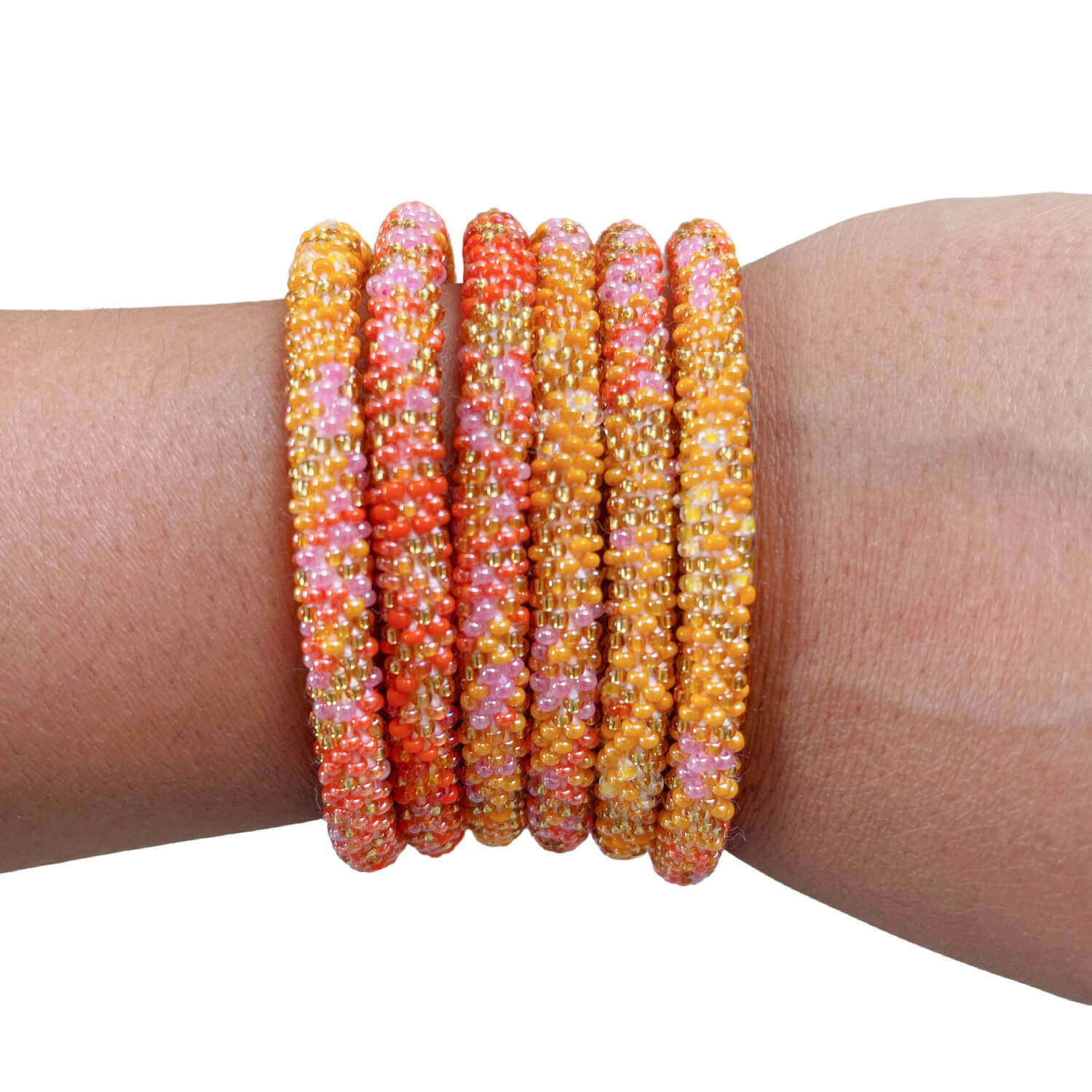 Mermaid Scales Orange Ombré - LOTUS SKY Nepal Bracelets