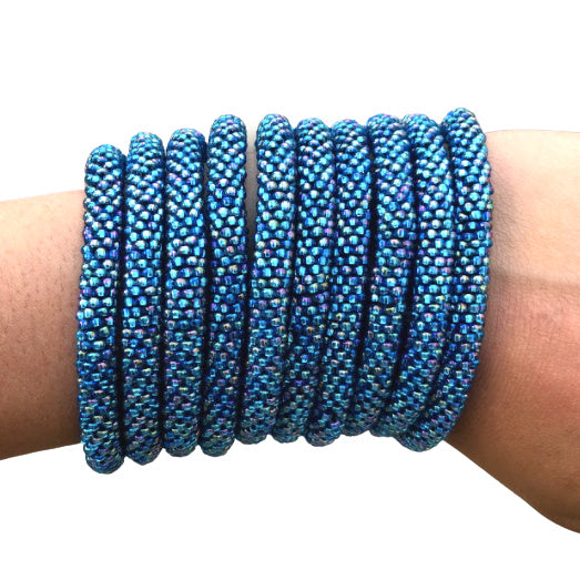 Mermaid's Tail Blue Solid - LOTUS SKY Nepal Bracelets