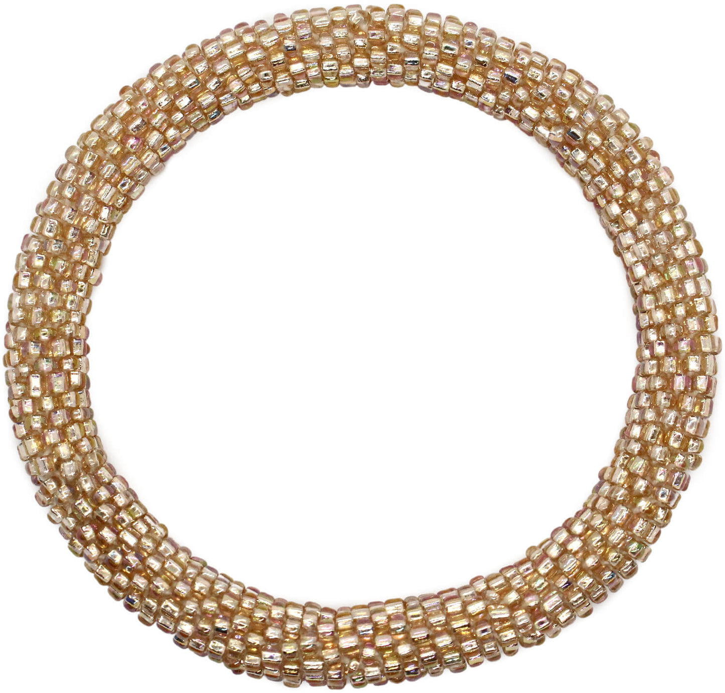 Metallic Cream More Bead Bangle - LOTUS SKY Nepal Bracelets